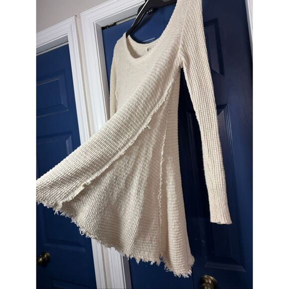 Kaisely Anthropologie Boho Cream Tunic Top Size M - Picture 8 of 8